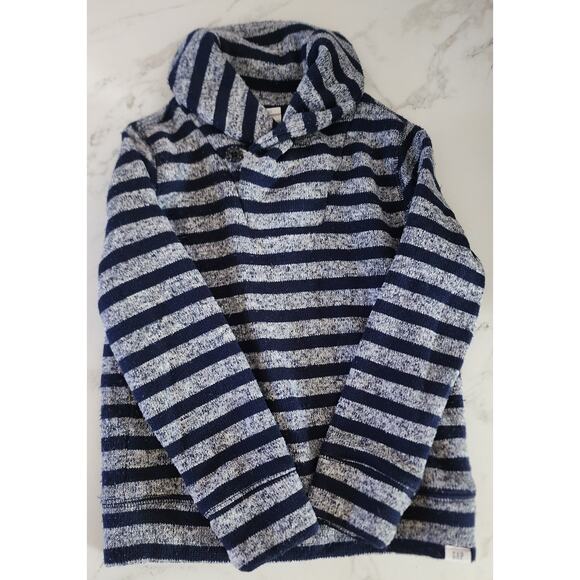 Gap Baby Navy & Gray Striped Mock Neck Sweater 5T - Picture 3 of 5